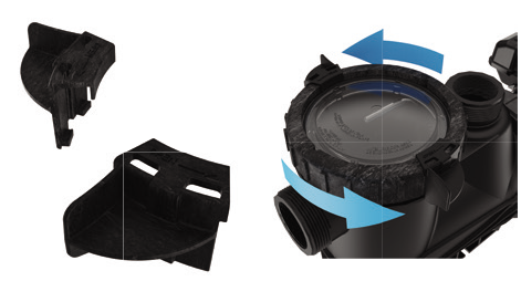 Black PVC union included with Carvin Orka V pump