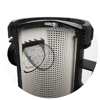 Carvin Magnum Force V integrated check valve strainer basket feature