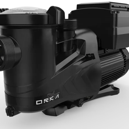 Carvin Orka V variable-speed inground pool pump front angle view