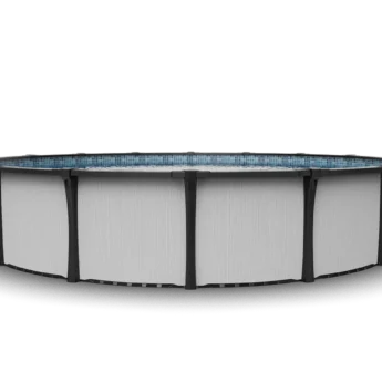Carvin Platinum Stella round above-ground pool with light walls – piscine hors terre ronde Stella à murs clairs