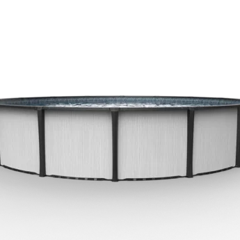 Carvin Sterling Apero round above-ground pool with white patterned finish – piscine hors terre ronde à fini motif blanc